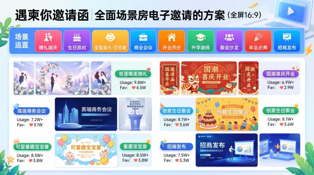 新手必看！高清寿宴电子请柬，照搬就能用，零门槛不踩坑✨